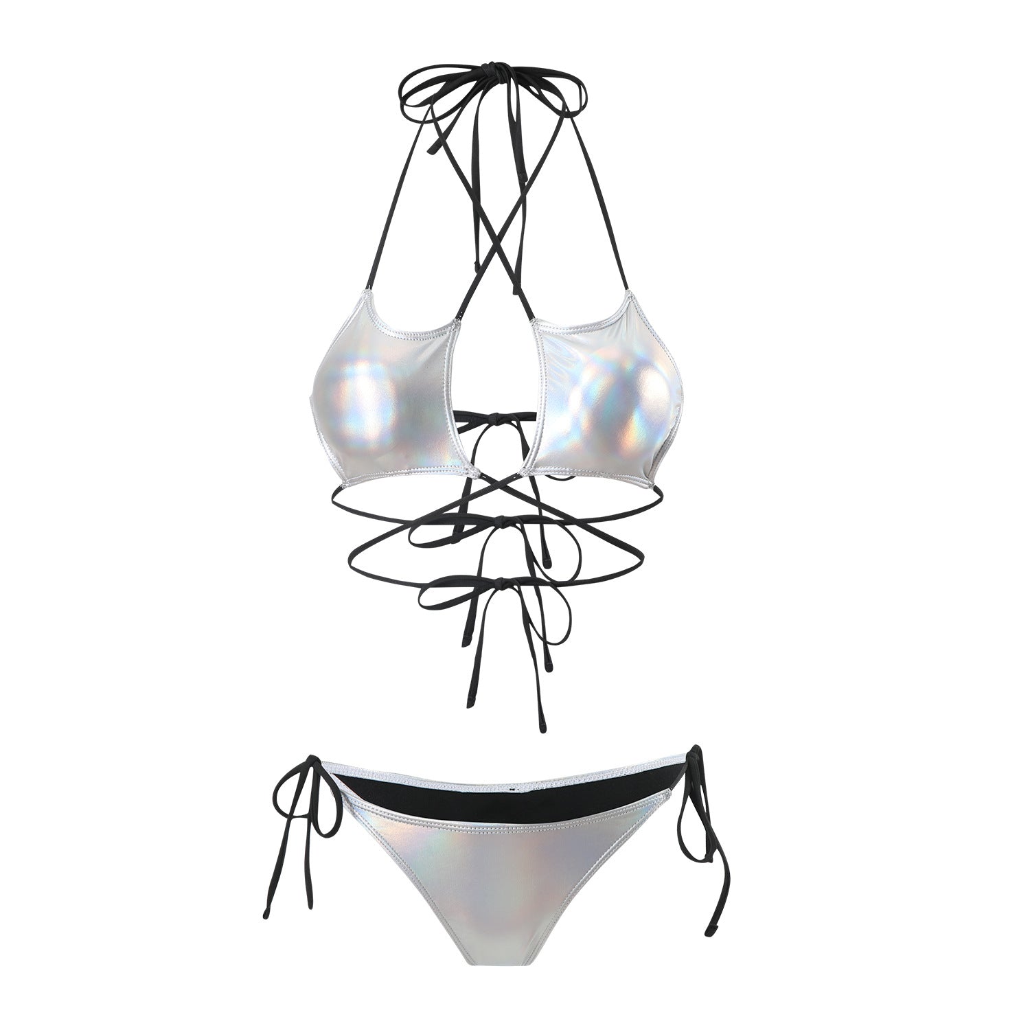 Sexy Bronzing Five Star Drawstring Strap Split Swimwear Swimsuit Bikini Bikini Bella Mia